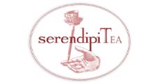 Serendipi Tea logo and illustration on a white background